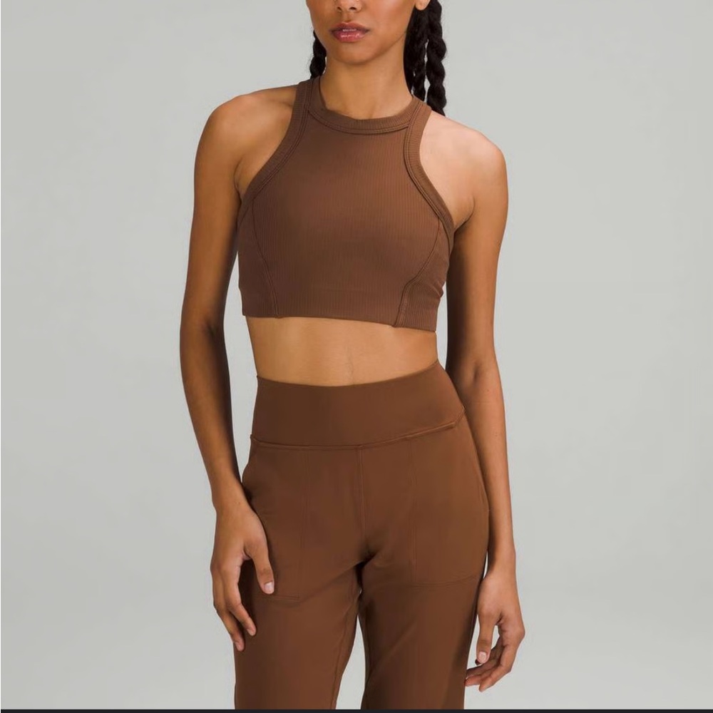 Lululemon Ribbed Nulu High Neck Sports Bra